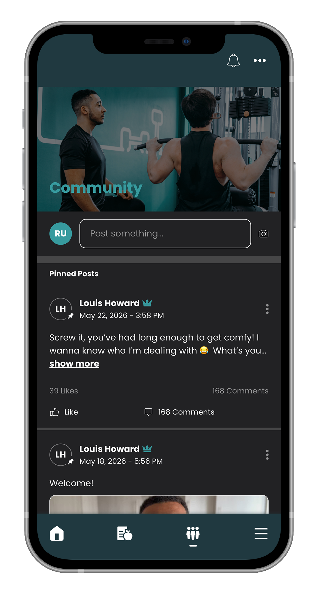 Private LH community inside the app